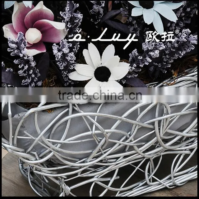creazying weaving boat shaped flower baskets