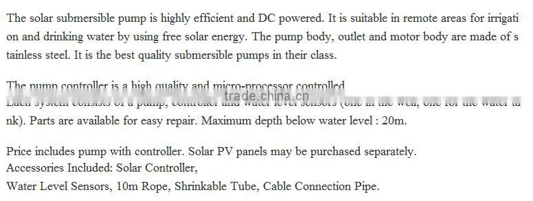 2016 most convenient solar power water pump