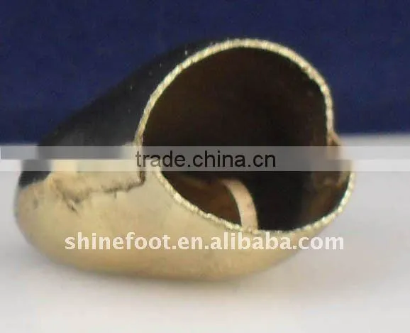 3.6inch keyring cowbell A4-C017 in gold plated with leather strap and fringes as souvenir (E136 )