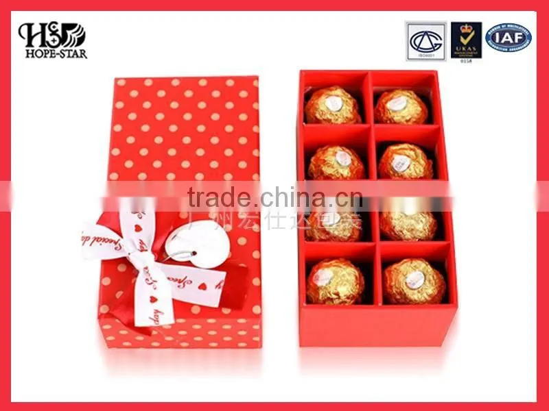Hotsales laminated high quality empty chocolate gift box