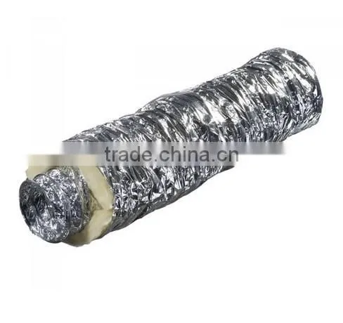 Fire Resistant Insulated Aluminum Foil Flexible Air Ventilation Duct / Flexible Heat Resistant Duct Hose