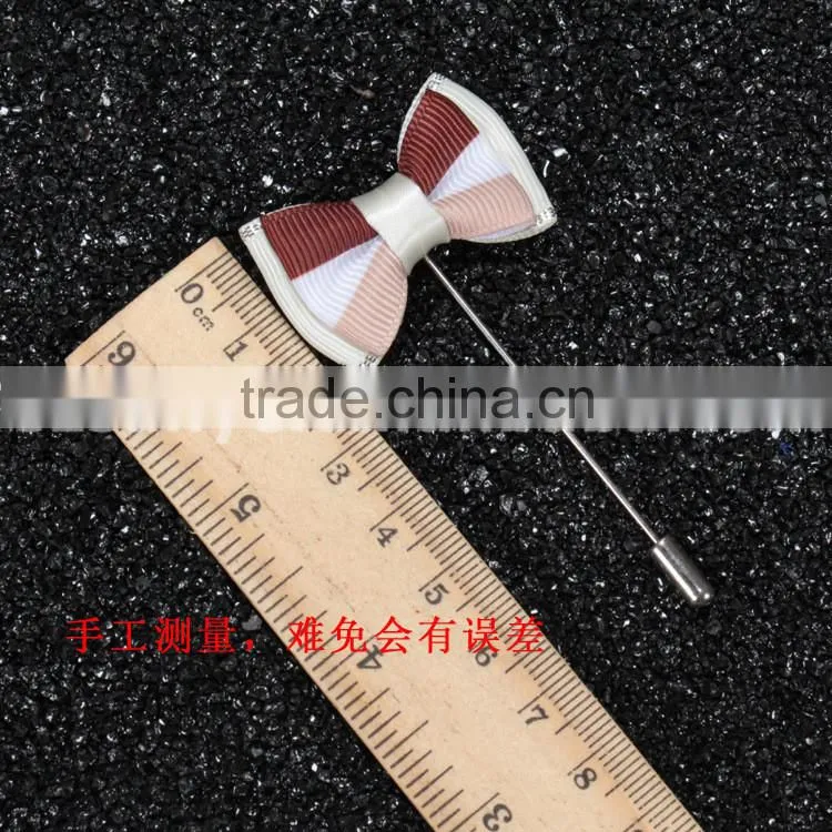 custom solid color mens flower lapel ling stitch pin LAP057
