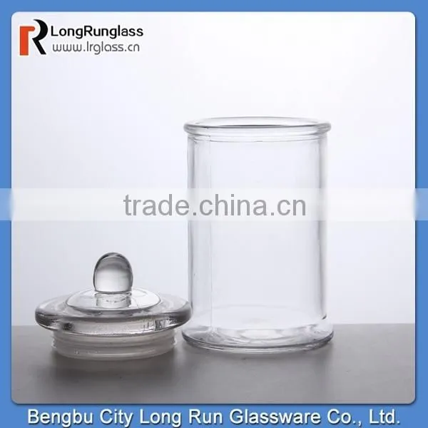 LongRun maufacturer blank glass cylindrical storage jar