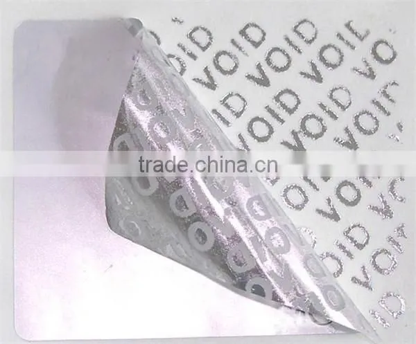 Custom Printed Hologram Security Warranty VOID Sticker Seals