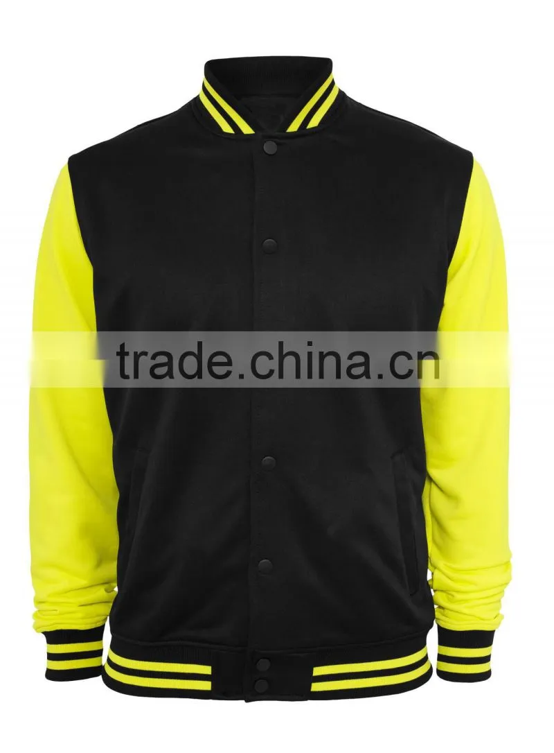 Hooded Varsity Jacket / Hooded Letterman Jacket / Hooded Baseball Jacket yellow