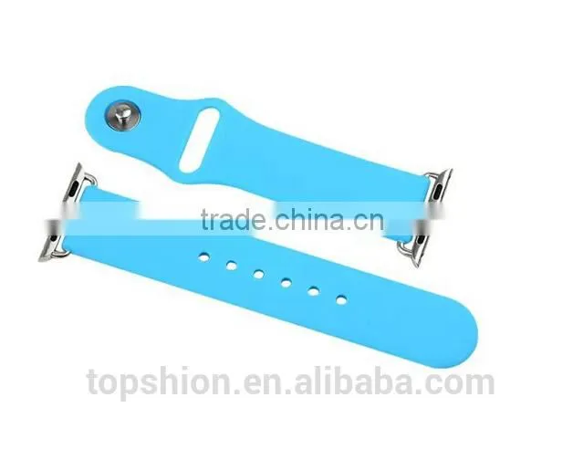 2016 Top Seller on Alibaba Sport Wristband for Apple Watch Silicon Band Strap with Connector for both 38MM and 42MM