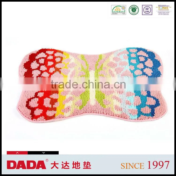 new design polyester butterfly bedroom rugs