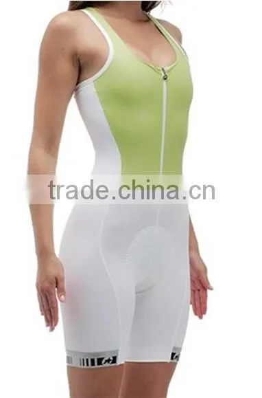 One-piece woman athletic suit cycling bibshorts & sleeveless top for Summer