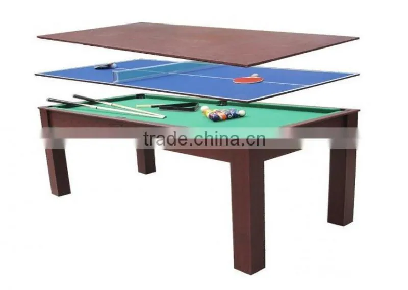 5' Factory price 3 in1 multi games table.Billiard table, table tennis table, dinning table.