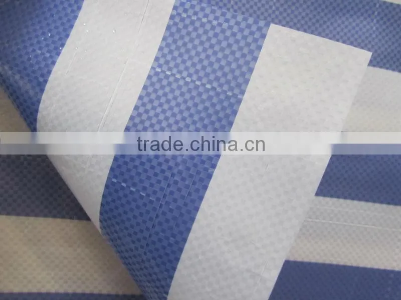 Durable & high tear resistant HDPE woven fabric with colour stripes
