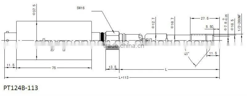 diaphragm type rigid stem China melt pressure transmitter 0-10V