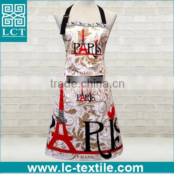 customized paris france full front print shop attendant apron