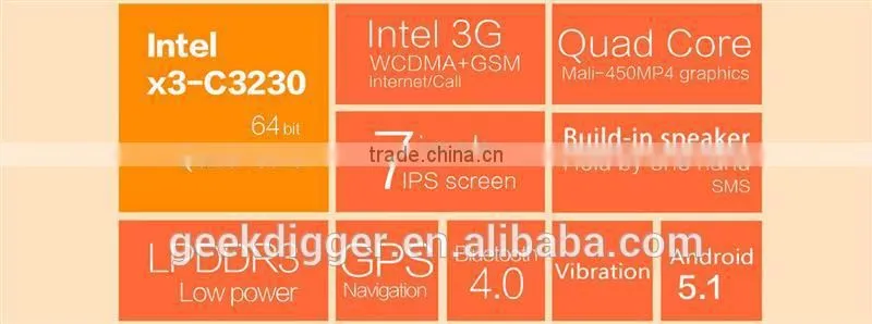 Teclast X70 R 3G Phablet WCDMA inch IPS Retina Screen 64bit Quad Core 1G+8G Cameras Bluetooth 4.0 GPS
