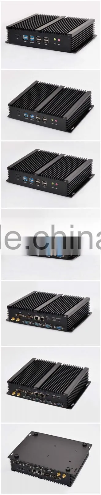 Industrial PC Fanless design Mini Computer Mini PC Core i3 4010U with 6 RS232 Ports