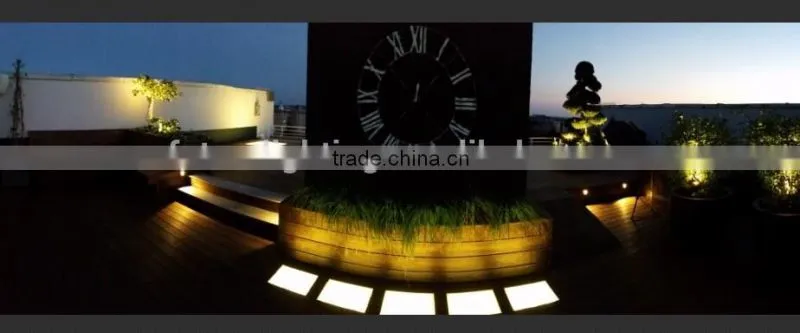 Outdoor landscape lamp flat glass brick 304Stainless Stell Ip67 RGB color changing led brick lights