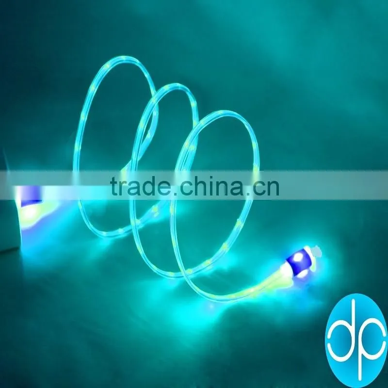 new products 2016 flashing LED light micro usb cable for phones