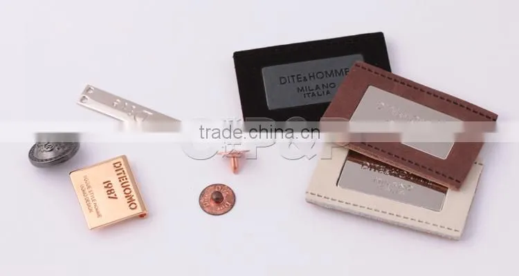 Decoration square small leather patch for jeans
