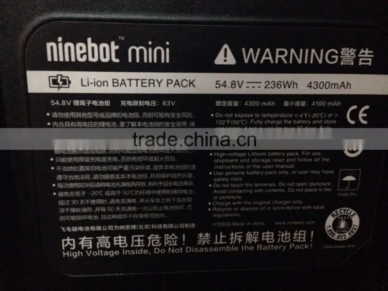 Original 55.5V 4.3Ah Ninebot Battery 15S2P for Ninebot mini 700W