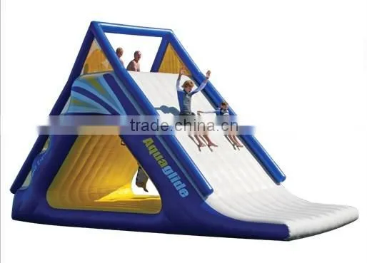 inflatable aqua slide,inflatable glide,inflatable wet slide,play on sea or lake water games