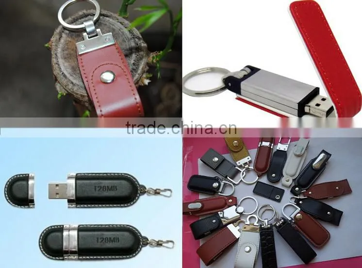 China Factory produce USB2.0 Leather USB Flash Drive