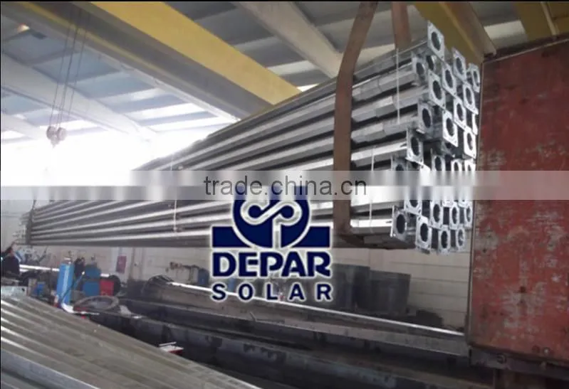 6m Polygon Solar Street Light Pole -hot dip galvanized lamp post, lamp column