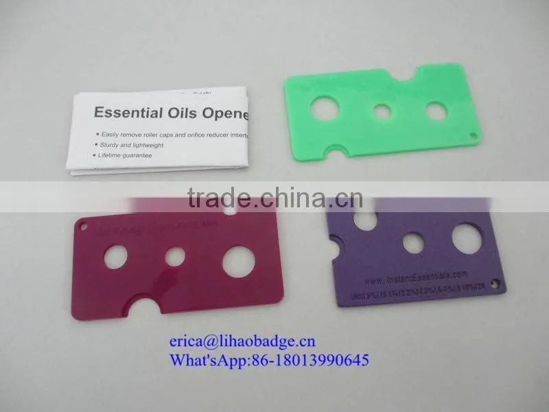 Top quality Cheapest rectangle shaped bottle opener for essential oil