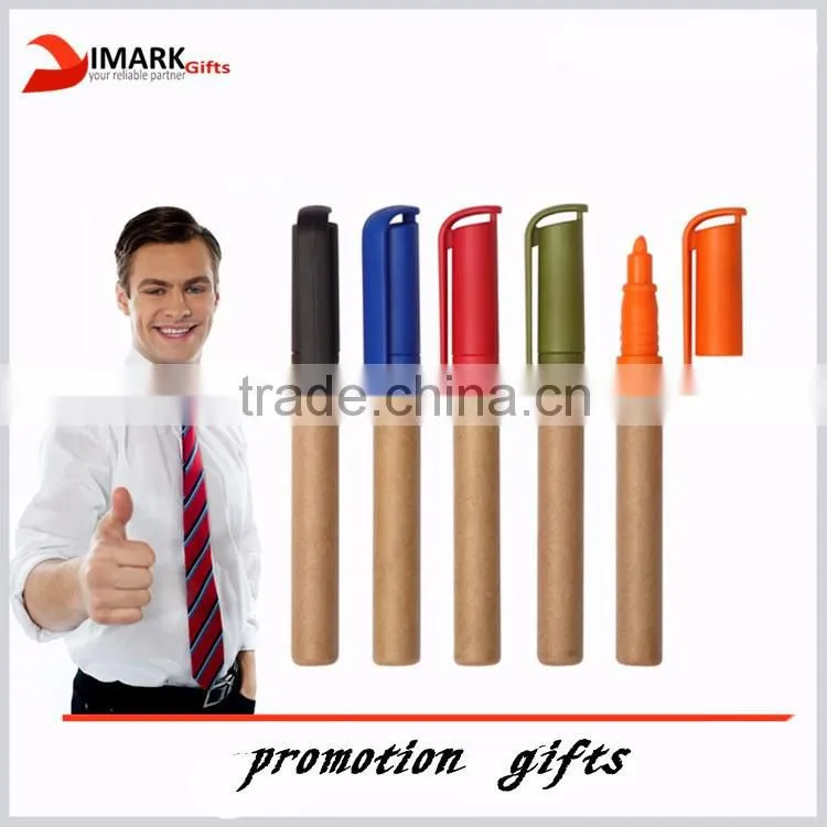 Multi-color Highlighter Paper Pen/ Promotion Paper Pen With Cap
