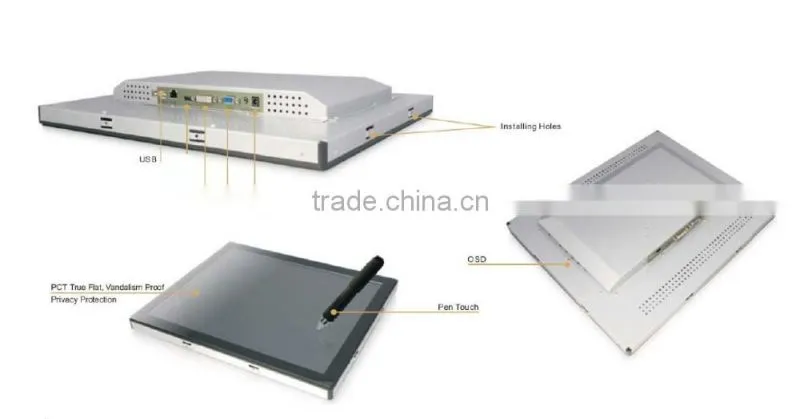 Explosion-proof Bank Desktop LCD Capacitive Touch-Screen Display