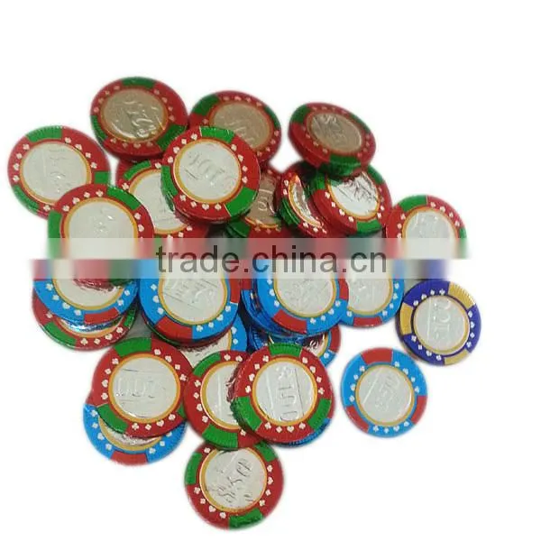 Bulk Chocolate Chips Choco Coin Candy With Casinos Pattern Design