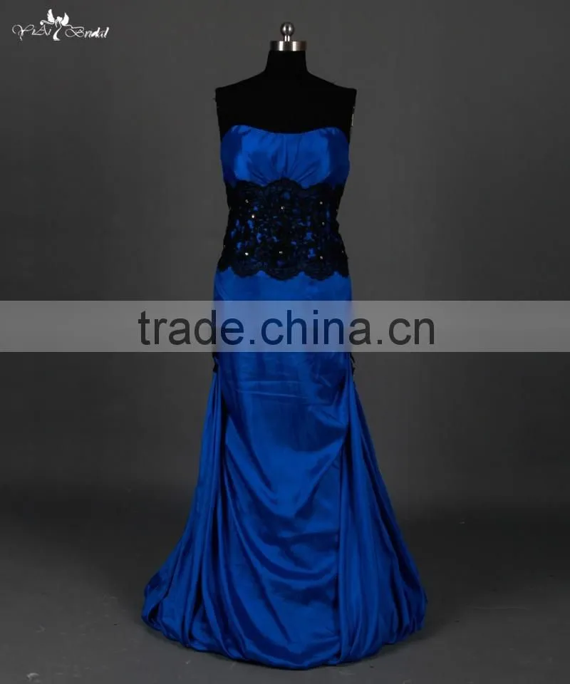 RSE681 Two Color Royal Blue Taffeta Mother Of The Bride Dresses Evening Dress