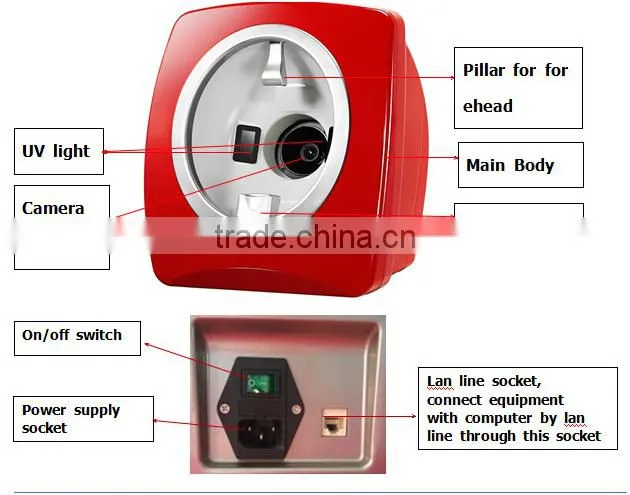 Beauty salon used fundermental device facial skin analysis maguc mirror skin analyzer
