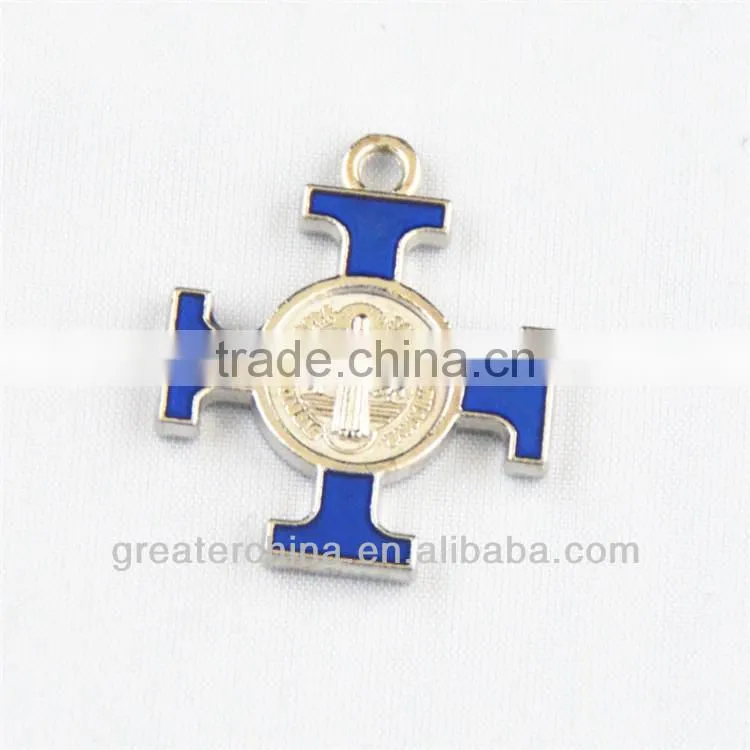 Religious zinc alloy metal cross keychain