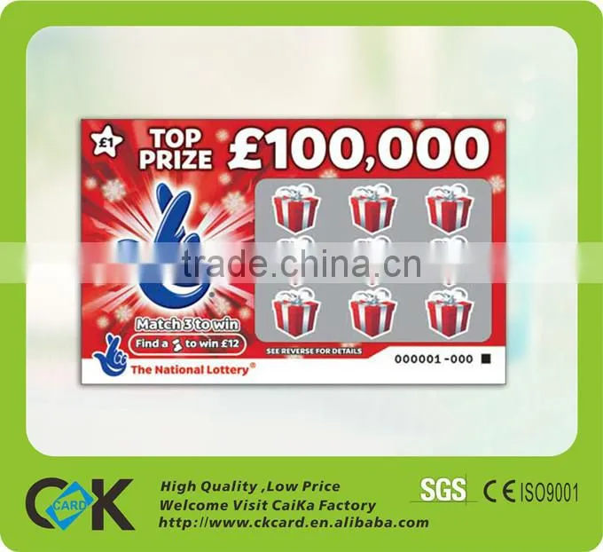 custom top grade scratch card from China golden manufacturer