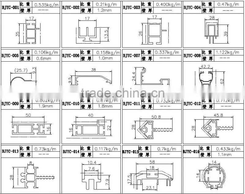 OEM aluminum profiles extruded for exhibition / display frame