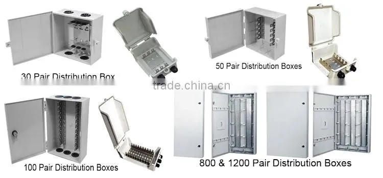 30 Pair indoor plastic distribution box with back mount frame