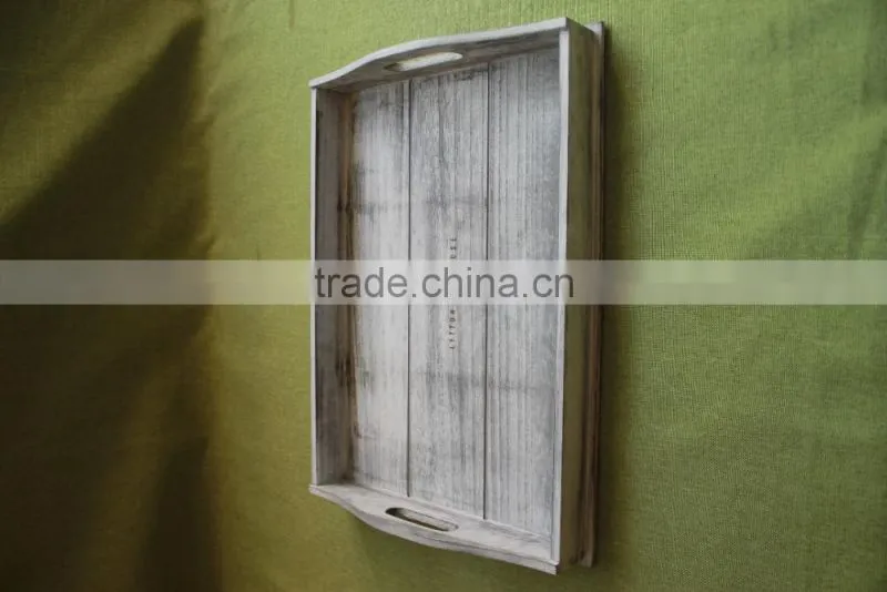 Rustic customized vintage balsa wooden food storage tray with laser engraving logo