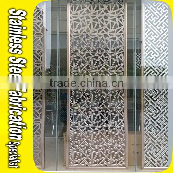 2015 Fashion Design Stainless Steel Decorative Folding Hanging Partition
