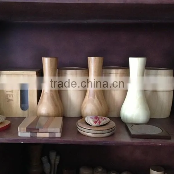 Quality Birch Flower Vase Home Desk Decoration, Whole Wood Vintage Flower Vase