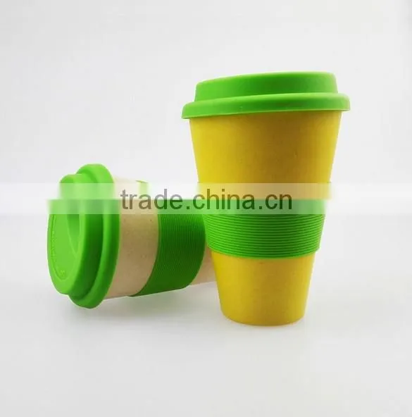 14oz bammboo fiber travel mug cup