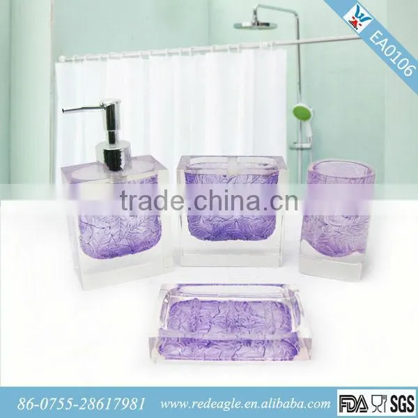 poly resin bathroom set and houseware
