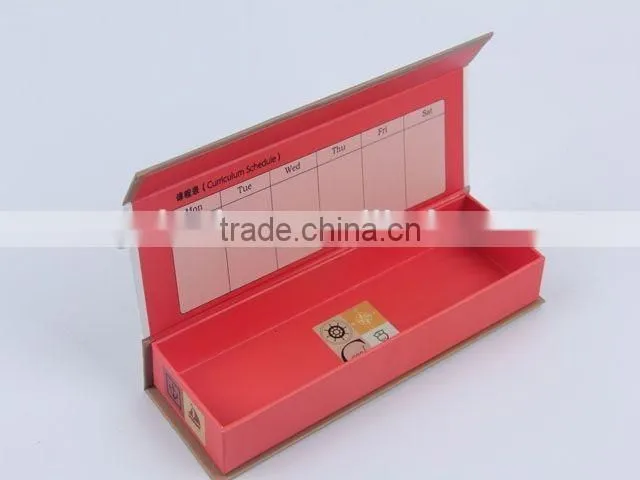 Rectangular single-layer printed paper pencil box colorful pencil case