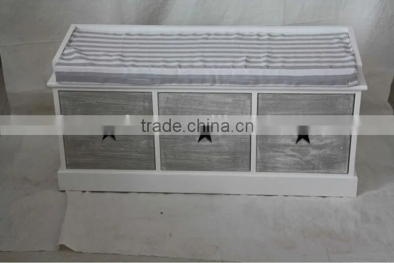 Comoda Banco Asiento para Vestibulo Pasillo Bano Dormitorio Blanco Nuevo