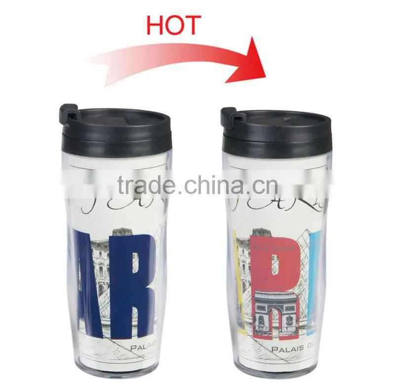Stainless steel coffee cup Color Change Water Bottle
