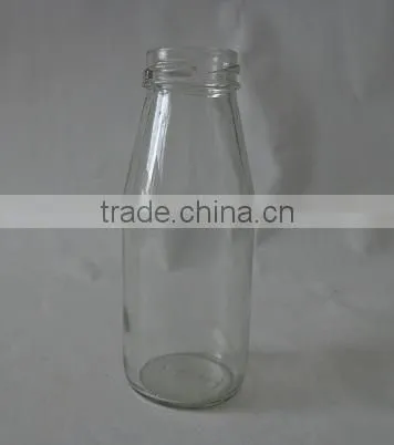 200ml clear glass milk bottle