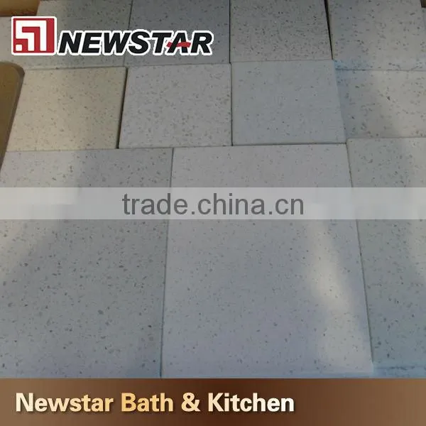 Made in China hot sales white quartz floor tiles