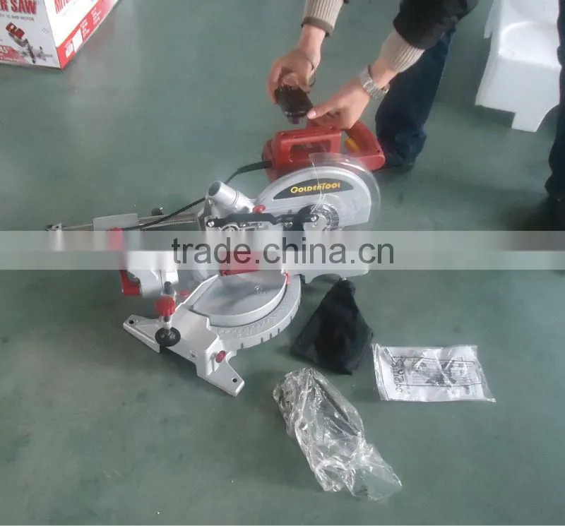 New 255mm 10" 1900w Power Wood Cutting Slide Compound Miter Saw Electric Aluminium Cut Off Machine