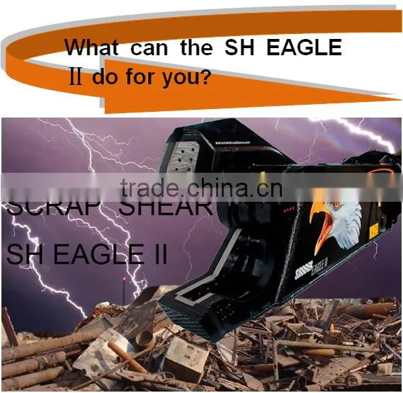 Hydraulic crawler metal cutting shear for excavator used