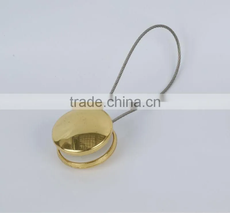 2016 new design round golden magnetic curtian tiebacks