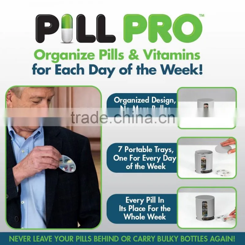 2017 New Arrival Mini Pill Pro Storage Box Organize Pills& Vitamins For Each Day Of The Week