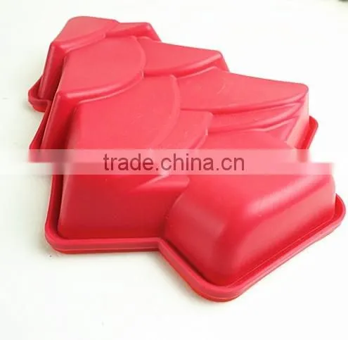 10107 Christmas tree shaped silicone chocolate mould and mold